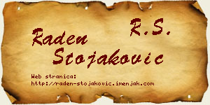 Raden Stojaković vizit kartica